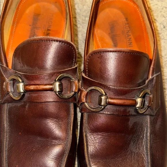 Magnanni Brown Leather Horsebit Loafers - Picture 6 of 6